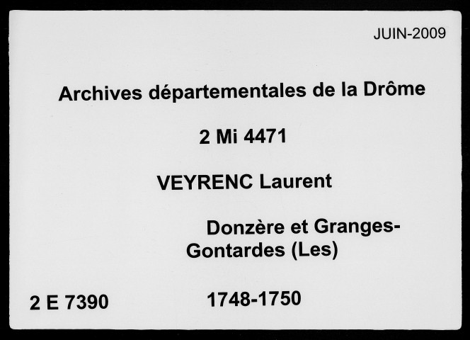 6 juillet 1748-9 janvier 1750