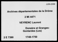 6 juillet 1748-9 janvier 1750
