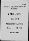 Publications de mariages (an XIII-1842).