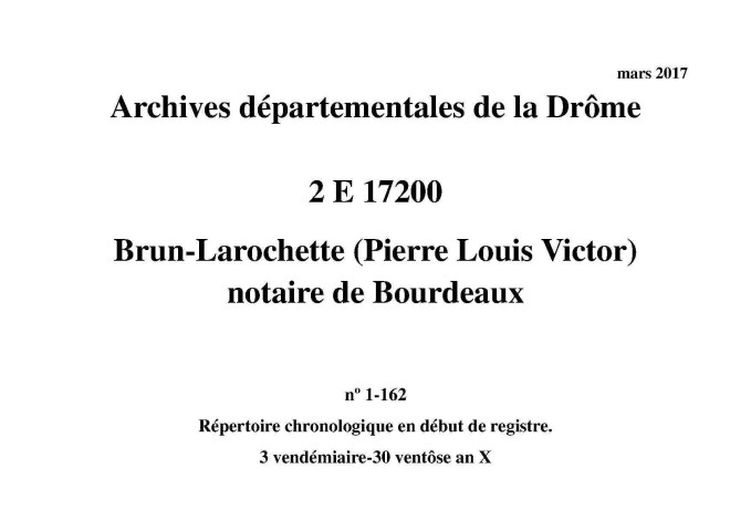 3 vendémiaire-30 ventôse an X