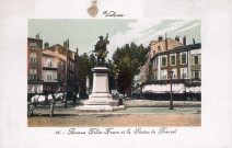 La statue de Désiré Bancel (1897) et l'actuelle avenue Pierre Sémard.