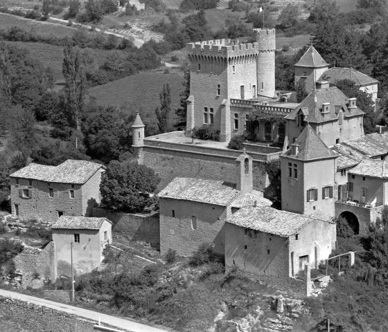 Vue aérienne du château.