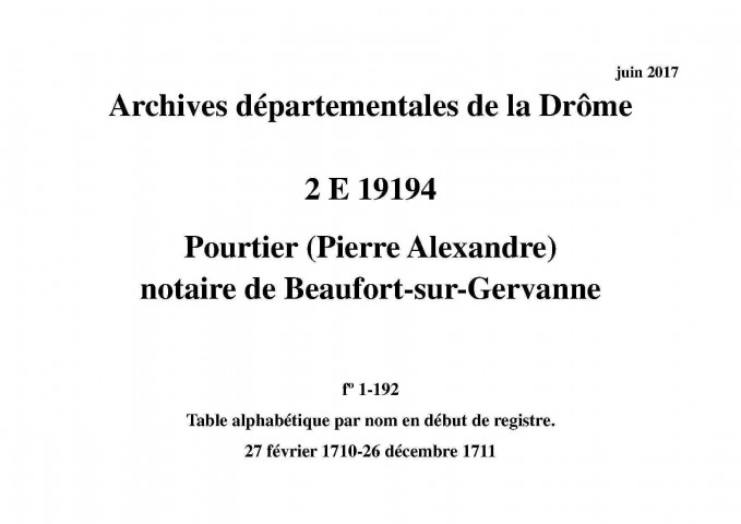 27 février 1710-26 décembre 1711