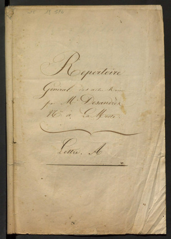 Tables alphabétiques annuelles (1810-1843, 1838-1855).