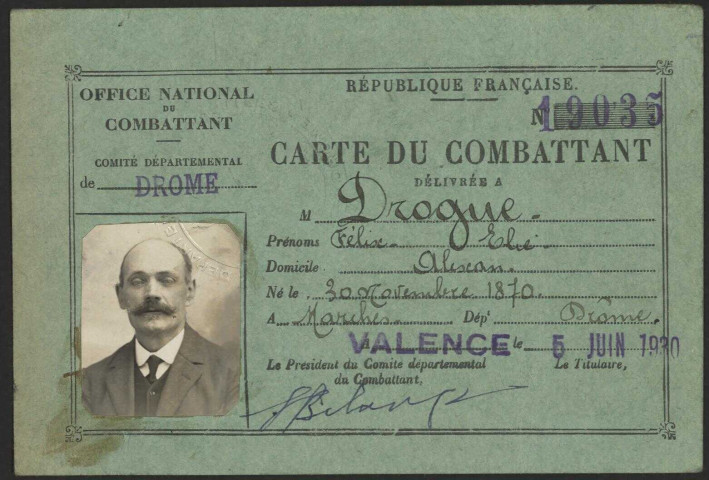 Drogue, Félix Élie