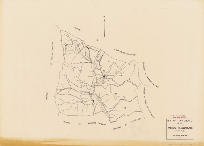 Tableau d'assemblage. 1977.
