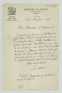 LAS concernant une épreuve de lettre de son frère Louis Le Cardonnel et le priant d’apporter des corrections avant sa publication.