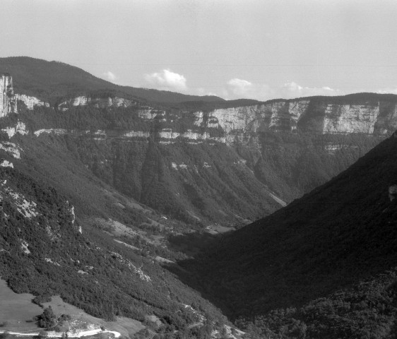 Bouvante.- Vue aérienne de Combe-Laval.