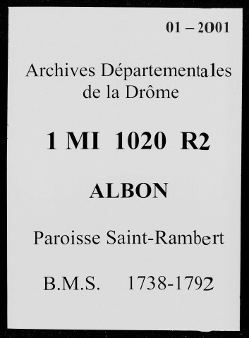 Saint-Rambert. - Baptêmes, mariages, sépultures (1736-1792).