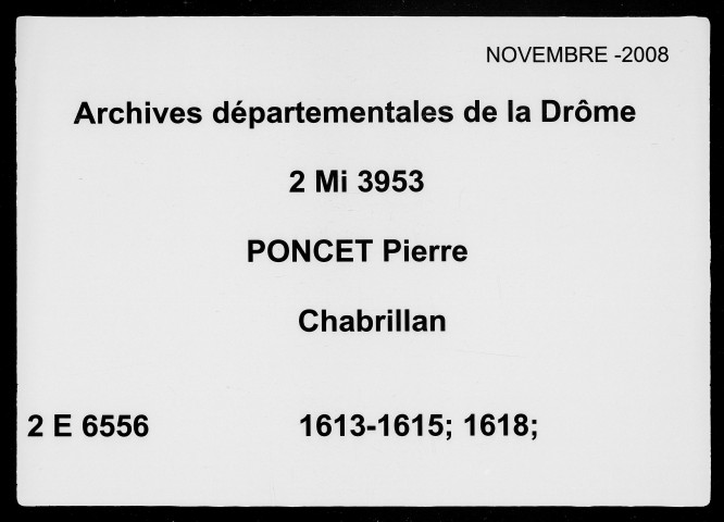 7 février 1613-1er décembre 1618