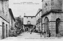 Réauville.- Place de l'église Sainte-Marie-Madeleine.