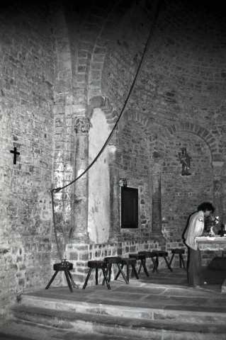 Piègros-la-Clastre.- Le chœur de l'église Saint-André.