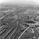 Vue aérienne de la gare de triage.