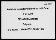 4 janvier 1649-20 septembre 1673