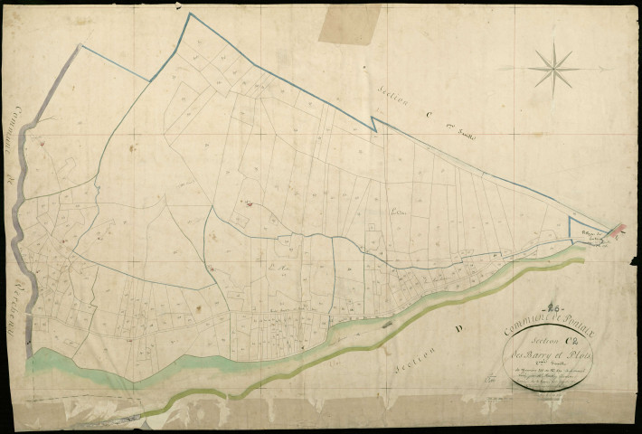 Section C1, Barry et Plots (les). Village (agrandissement sur A,C,D développement).