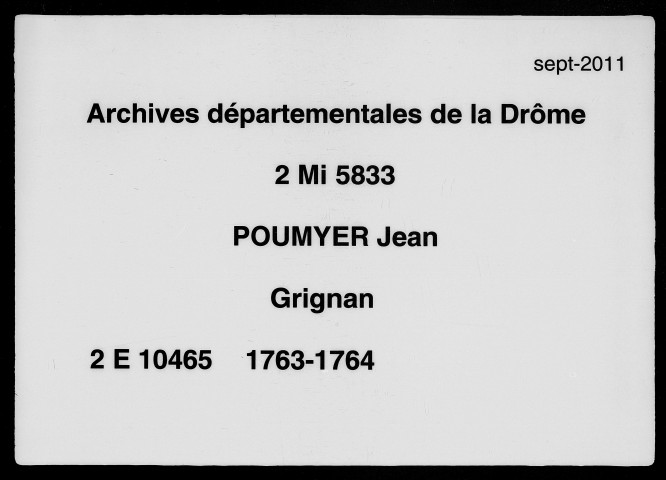 24 mai 1763-16 avril 1764