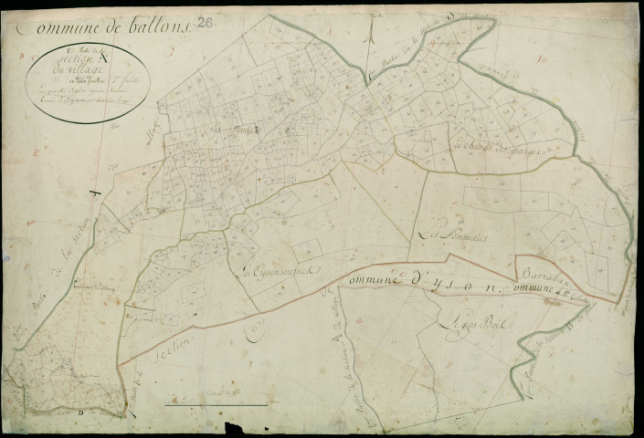 Section A2, Village (le). Village (agrandissement sur A1).