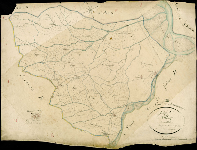 Section C, Village (le), Nals (hameau des) (agrandissement), Village (agrandissement sur C développement).