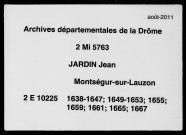 12 juillet 1638-8 octobre 1667