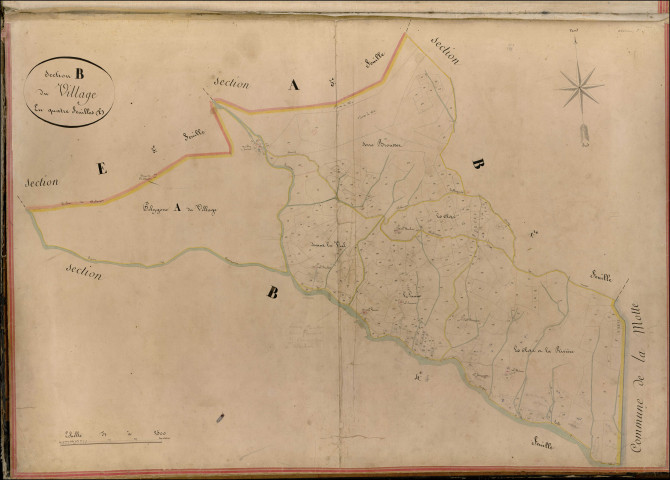 Section B2, Village (le). Village (agrandissement sur B3).