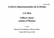 25 juin 1599-17 janvier 1603