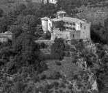 Vue aérienne du château de Montrond.