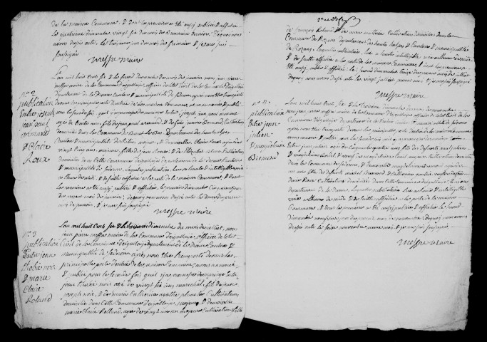 Publications de mariages (1806-1897).