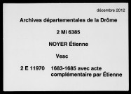 17 décembre 1683-1er mars 1685