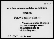 1er ventôse an III-6 janvier 1807