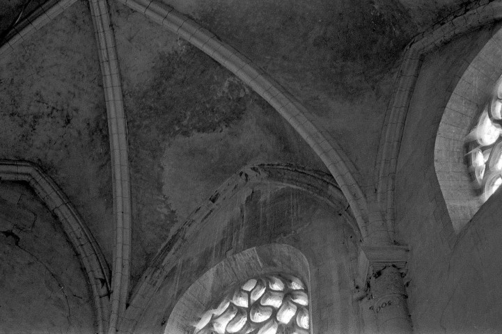 Grignan. - Vue des dégradations des voûtes de la collégiale Saint-Sauveur.