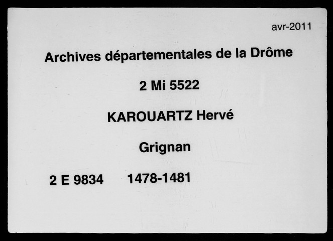 29 mars 1478-8 novembre 1481