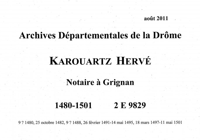26 février 1491-11 mai 1501