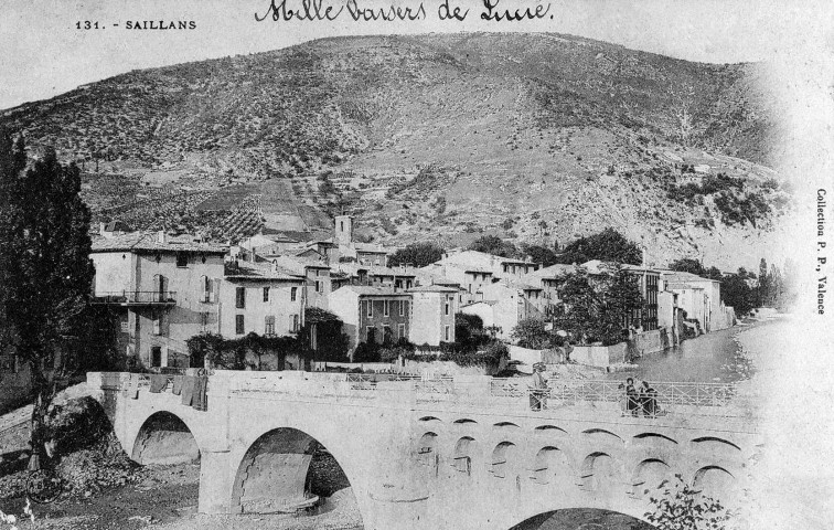 Saillans.- Le pont sur la Drôme.