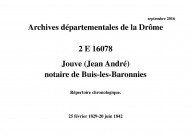Répertoire chronologique (25 février 1829-20 juin 1842).