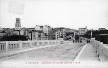 L'avenue Gambetta vue du pont sur le Rhône.