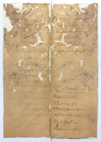 Notes étendues (22 mars 1595-2 janvier 1623).