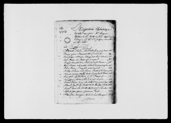 1er janvier-30 juin 1810