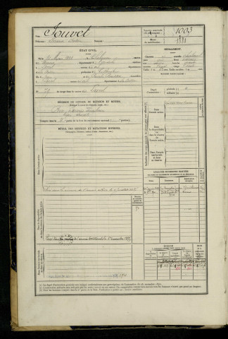 n°1002-1200 avec table alphabétique.