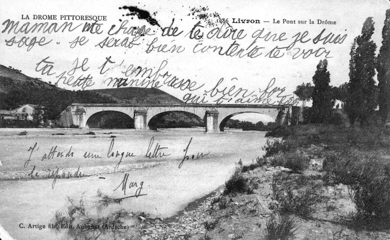 Le pont sur la Drôme.