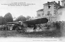 Dieulefit.- Le 7 mai 1911 Roger Morin relie Montélimar à Dieulefit et retour en monoplan Blériot. Il fut le premier à décollé du terrain d'aviation de Montélimar, il a atterri dans le parc de son château de Réjaubert.