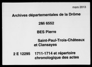 Inventaire et vente par justice (16 juin 1711-16 mars 1714).