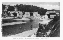 Le pont sur la Drôme bombardé.