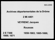 1er janvier-29 décembre 1658