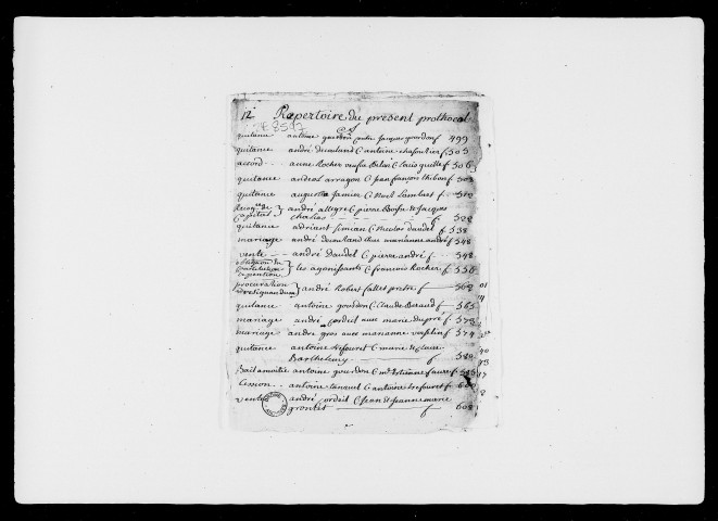 8 septembre 1737-25 août 1739