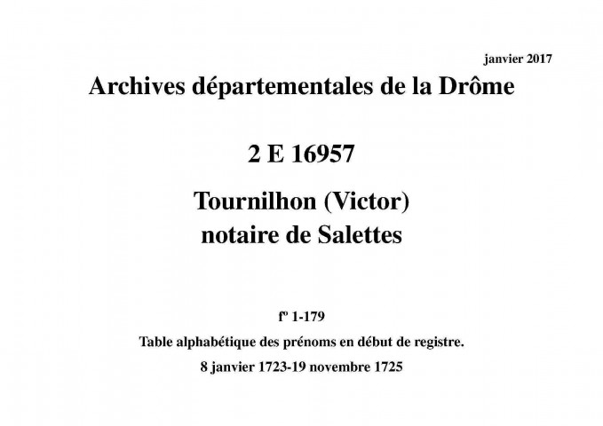 8 janvier 1723-19 novembre 1725