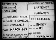 Religion catholique. - Baptêmes, mariages, sépultures (1737-1792).