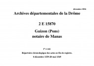 4 décembre 1559-20 mai 1569
