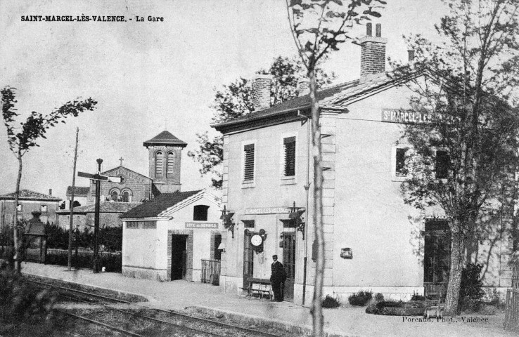 Saint-Marcel-lès-Valence.- La gare.