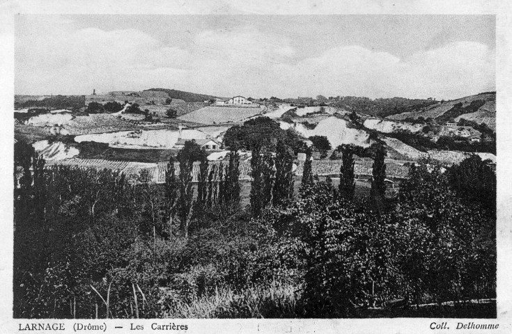 Larnage.- Vue générale des carrières de kaolin.