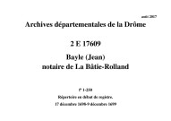 17 décembre 1698-9 décembre 1699